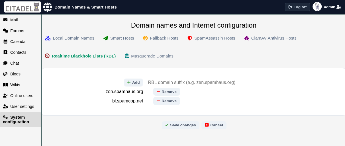 Configuring Realtime Blackhole Lists in WebCit